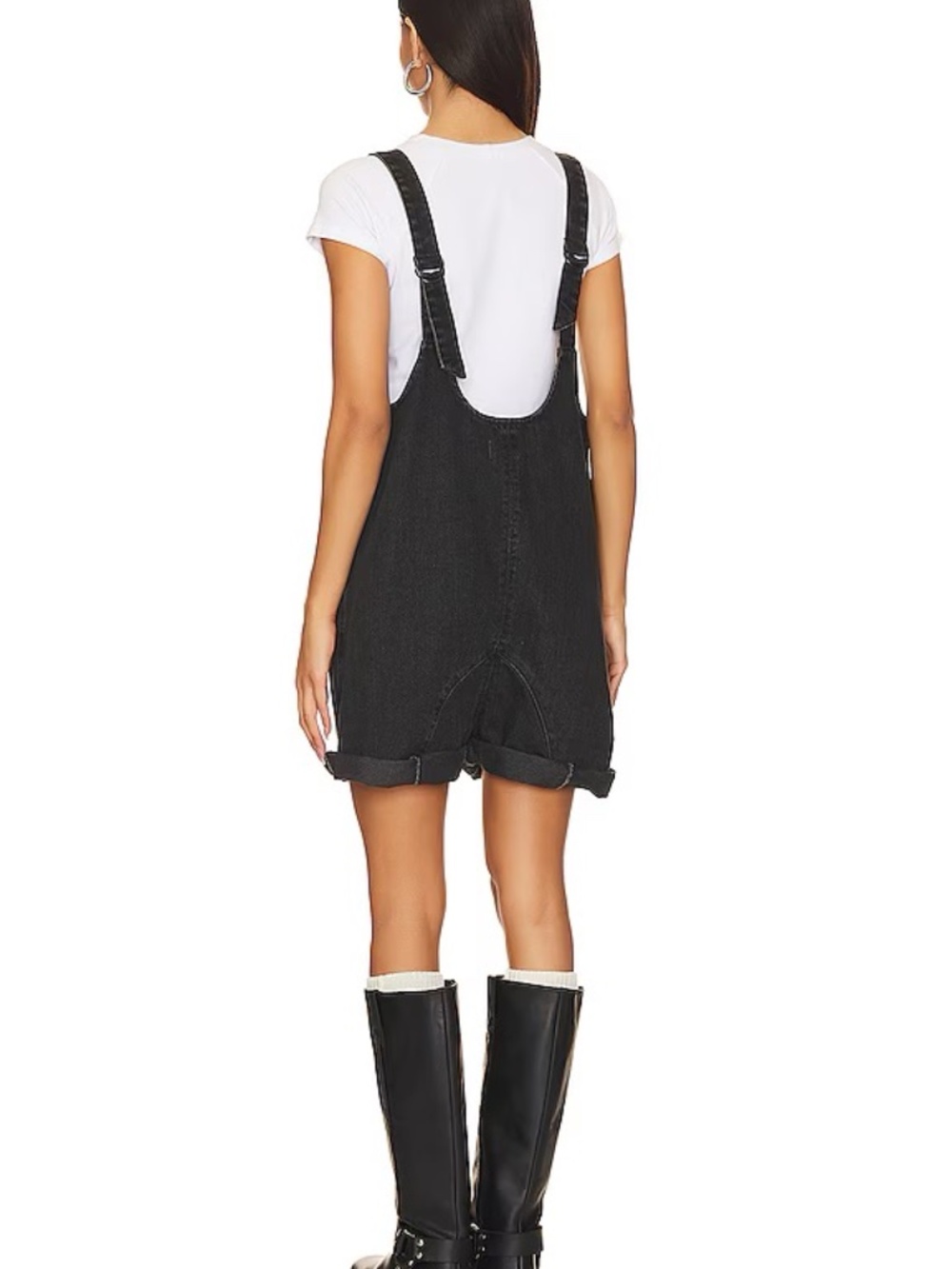 Free People x We The Free High Roller Shortall in Black | Size Large - Picture 3 of 10